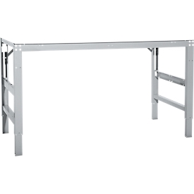 Arbeitstisch Ergo, Elektro-Hydraulik, Platte Melamin, 1000 x 800 mm, alusilber