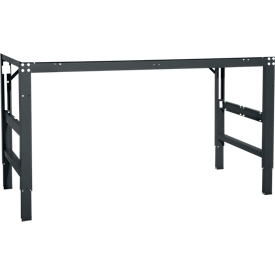 Arbeitstisch Ergo, Elektro-Hydraulik, Platte Melamin, 1500 x 800 mm, anthrazit