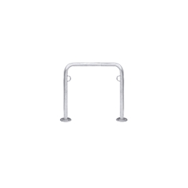 Arceau pour vélos WSM, 2 côtés, p. pneus jusqu'à 55 mm de large, l. 750 x P 48 x H 800 mm, acier galvanisé, à cheviller