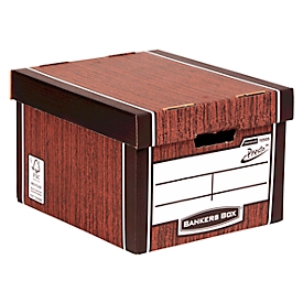 Archiefdoos BANKERS BOX® Premium Classic, voor A4-formaten, stapelbaar tot 6 stuks, 100% gerecycled karton, B 330 x D 381 x H 254 mm, bruin, 5 stuks