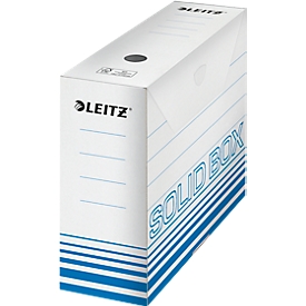 Archiefdoos Leitz Solid Box 6128 100 mm, A4, voor 900 vellen, 10 stuks, blauw