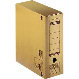 Archiefdozen Premium 6086 LEITZ® - FSC gerecycled karton - rug 120 mm - bruin -10 stuks