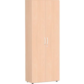 Archiefkast ALICANTE, 6 ordnerhoogten, 5 legborden, afsluitbaar, B 800 x D 400 x H 2160 mm, beuken