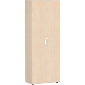Archiefkast ALICANTE, 6 ordnerhoogten, 5 legborden, afsluitbaar, B 800 x D 400 x H 2160 mm, esdoorn