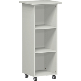 Archivador con ruedas PALENQUE, 3 AA, An 450 x P 500 x Al 1104 mm, gris luminoso