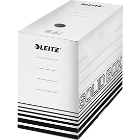 Archive box LEITZ Solid Box 6129 150 mm, DIN A4, for 1400 sheets, 10 pieces, white