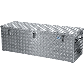 Arcón de transporte, chapa estriada de aluminio con amortiguadores de gas, 375 l