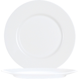 Arcoroc Everyday Uni Flat plate 26.5 cm, Blanc, tempered glass, dishwasher &amp; microwave safe, 6 pcs.