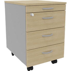 ARLON-OFFICE mobiele lade, B 420 x D 560 x H 585 mm, eiken decor