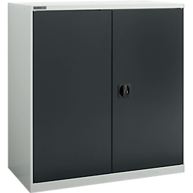 Armario con puerta batiente Schäfer Shop Select MS-i 12409, chapa de acero, An 950 x P 400 x Al 1215 mm, 3 OH, gris claro/gris antracita, hasta 150 kg 