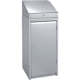 Armario de herramientas Schäfer Shop Select, con tablero de escritorio, aluminio blanco RAL 9006