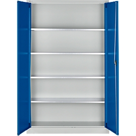 Armario de material Schäfer Shop Select MSI 2512 S, An 1200 x Pr 500 x Al 1935 mm, gris claro/azul genciana 