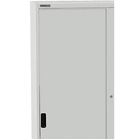 Armario de puertas correderas Schäfer Shop Select, con 4 estantes, ancho 950 x fondo 400 x alto 1950 mm, acero, gris claro