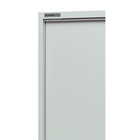 Armario de puertas correderas Schäfer Shop Select, con 5 estantes, ancho 1200 x fondo 400 x alto 1950 mm, acero, gris claro