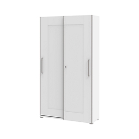 Armario de puertas correderas TEQSTYLE, 5 AA, An 1600 x P 419 x Al 2185 mm, blanco/blanco