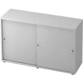 Armario de puertas correderas TOPAS LINE, 2 AA, gris luminoso/gris luminoso