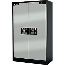 Armario de seguridad tipo 90 Asecos Q-CLASSIC-90, ancho 1200 mm, 4 cajones, gris claro