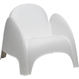 Armchair meet by Paperflow DUMBO, with armrests, stackable up to 4 pieces, polypropylene, white, 4 pieces