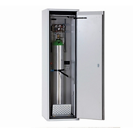 Armoire à bouteilles de gaz comprimé G-ULTIMATE-90 Comfort, porte à charnière arrêtant à droite, 1x bouteilles de 50 l, L 598 x P 615 x H 2050 mm