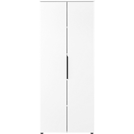 Armoire à dossiers Porto, 4 portes et 2 tablettes, 5 HC, L 810 x P 400 x H 1970 mm, blanc