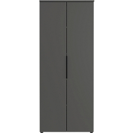 Armoire à dossiers Porto, 4 portes et 2 tablettes, 5 HC, L 810 x P 400 x H 1970 mm, graphite