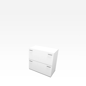 Armoire à dossiers suspendus X-TIME-WORK, 2 tiroirs, 860 x 430 x 860 mm, blanc/blanc