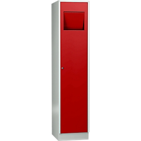 Armoire à linge, compartiment de 400 mm, clapet basculant, verrouillable, rouge feu