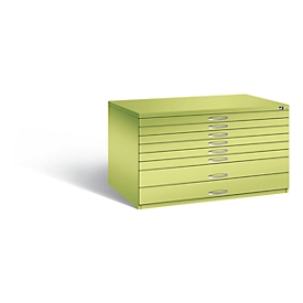 Armoire à plans en acier, pour formats jusqu'à DIN A0, 8 tiroirs