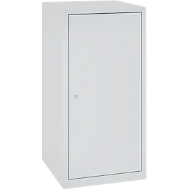 Armoire à porte battante à outillage, en acier, l. 500 x P 500 x H 1000 mm, gris clair RAL 7035