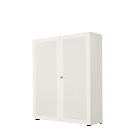 Armoire à portes battantes, 2 portes, surface acoustique, 1000 x 1930 mm, 5 HC, blanc