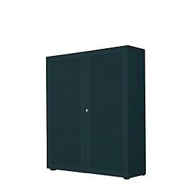 Armoire à portes battantes, 2 portes, surface acoustique, 1000 x 1930 mm, 5 HC, graphite