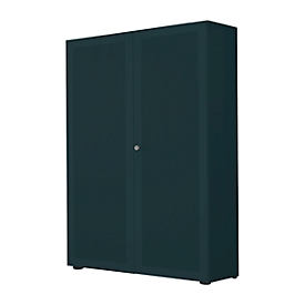 Armoire à portes battantes, 2 portes, surface acoustique, 1000 x 2300 mm, 6 HC, graphite