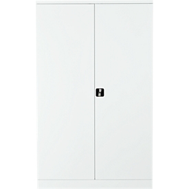 Armoire à portes battantes en acier,  l. 1200 x P 420 x H 1950 mm, blanc 9016