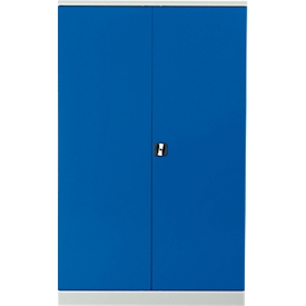 Armoire à portes battantes en acier,  l. 1200 x P 420 x H 1950 mm, gris clair 7035/bleu gentiane 5010