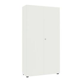 Armoire à portes battantes, l. 1000 mm, 6 HC,  blanc