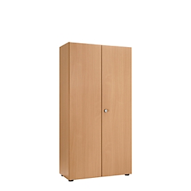Armoire à portes battantes, l. 80 cm, 5 HC, hêtre