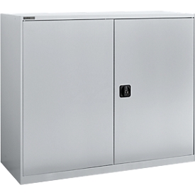 Armoire à portes battantes Schäfer Shop Select MS-i 12412, tôle d'acier, L 1200 x P 400 x H 1215 mm, 3 HC, aluminium blanc, jusqu'à 150 kg 