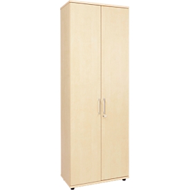 Armoire à portes battantes TETRIS WOOD  – l. 800 x P 421 x H 1910 mm (hauteur patins inclus)  décor érable - notre marque Schäfer Shop Genius