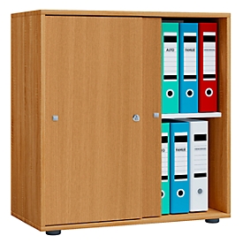 Armoire à portes coulissantes 2 HC, L 700 x P 400 x H 740 mmhêtre