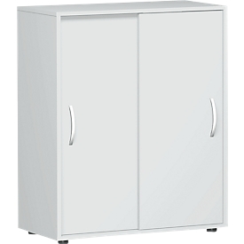 Armoire à portes coulissantes Alicante, 3 hauteurs de classeurs, l. 800 x P 400 x H 1104 mm, gris clair