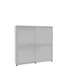 Armoire à portes coulissantes, l. 1600 mm, 4 HC, blanc