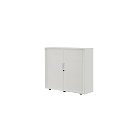 Armoire à rideau coulissant, 3 HC, 1 pièce, sans cloison médiane, l. 1200 mm, argent