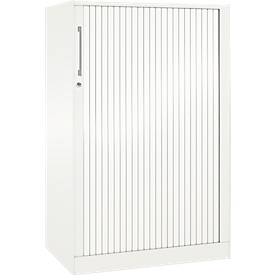 Armoire à rideau coulissant ASISTO C 3000, 3 hauteurs de classeurs, l. 800 mm, blanc/blanc