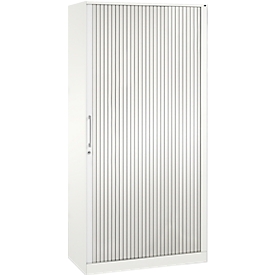 Armoire à rideau coulissant ASISTO C 3000, 5 hauteurs de classeur, l. 1000 mm, blanc/blanc