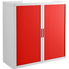 Armoire à rideau coulissant, H 1040 mm, blanc/rouge