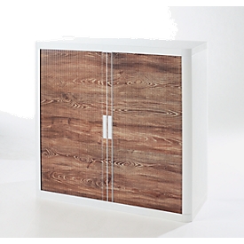 Armoire à rideau coulissant, rideau chêne vintage hauteur 1040 mm