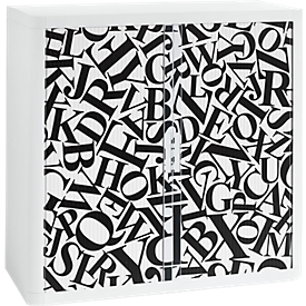 Armoire à rideau coulissant, rideau lettres, hauteur 1040 mm