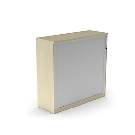 Armoire à rideau transversal BEXXSTAR, 3 hauteurs de classeurs, H 825 mm, décor érable