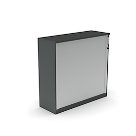 Armoire à rideau transversal BEXXSTAR, 3 hauteurs de classeurs, H 825 mm, gris foncé