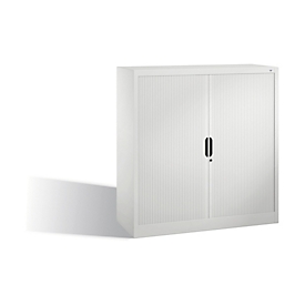 Armoire à rideaux C + P Omnispace, 3 HC, verrouillable, L 1200 x P 420 x H 1230 mm, acier/plastique, gris clair